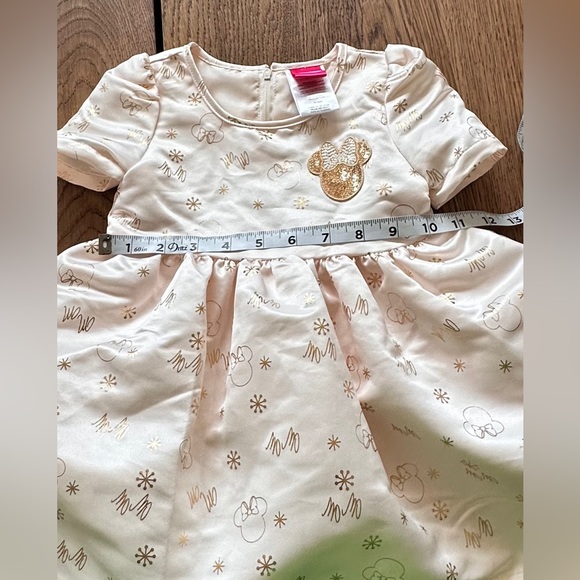 Disney Cream and Gold Formal Kids Dress size 2T - Picture 11 of 16